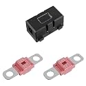 Midi Fuse Holder and 2 High Current Fuses for Cars, Trucks, Vehicles (125 Amp)