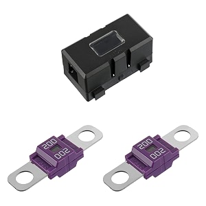 midi fuse holder and 2 pieces 200a midi high current fuse screw fuse for cars trucks vehicles200 amp