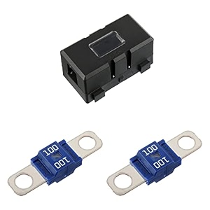 midi fuse holder and 2 high current fuses for cars trucks vehicles 100 amp