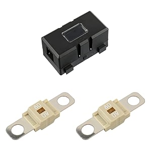 midi fuse holder and 2 high current fuses for cars trucks vehicles 80 amp