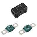 Midi Fuse Holder and 2 Pieces 40A Midi high Current Fuse Screw Fuses for Cars, Trucks, Vehicles(40 Amp)