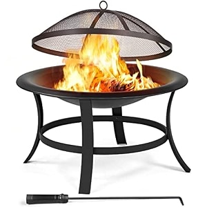 sigdifire pits for garden steel fire bowl outdoor fire brazier for garden bbq patio heater camping portable fire basket heater log burning bowl wood burner charcoal bonfire bowl 574 cm