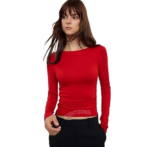 sightbomb fabric round neck ultra soft feather touch micro fiber full sleeve top for women
