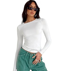 sightbomb fabric round neck ultra soft feather touch micro fiber full sleeve top for women