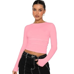 sightbomb fabric round neck ultra soft feather touch micro fiber full sleeve top for women