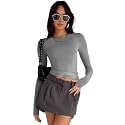 SIGHTBOMB Fabric Round Neck Ultra Soft Feather Touch Micro Fiber Full Sleeve TOP for Women