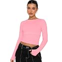 SIGHTBOMB Fabric Round Neck Ultra Soft Feather Touch Micro Fiber Full Sleeve TOP for Women