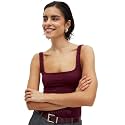 SIGHTBOMB Microfiber Ultra Soft Feather Touch Seamless Front SOFTLINE Square Neck Double Layered Support Spaghetti Tank TOP for Women