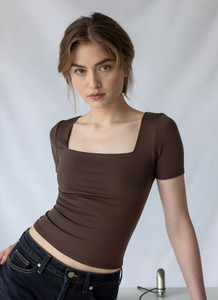 SIGHTBOMB Party Solid Women Brown Top