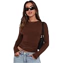 SIGHTBOMB Fabric Round Neck Ultra Soft Feather Touch Micro Fiber Full Sleeve TOP for Women