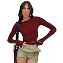SIGHTBOMB Fabric Round Neck Ultra Soft Feather Touch Micro Fiber Full Sleeve TOP for Women