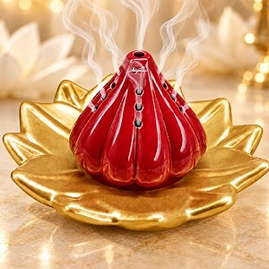 SIGNAMIO Ceramic Sambrani Dhoop Doopam Dhupam Stand