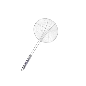 signamio diameter 20 cm deep oil frying puri strainer spoon - steel handle