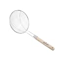 SIGNAMIO Deep Oil Frying Puri Strainer Spoon - Wood 20 cm