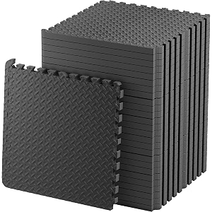 20mm thick exercise mat tiles gym floor mat rubber interlocking foam for gymnastics exercise play areas home gyms dance studios yoga navy blue - white - orange 4pcs