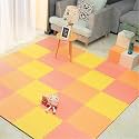 Interlocking SIGNATRON EVA Play Mat -20mm Thick | Kids mats for Floor | Baby Crawling and Play Mat- Set of 6 Tiles (Red - Orange - Yellow)