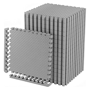 20mm thick exercise mat tiles gym floor mat rubber interlocking foam for gymnastics exercise play areas home gyms dance studios yoga grey 4pcs