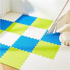 signatron puzzle flooring  kids interlocking play mat  baby play mat  play mats for kids  12 mm thick 30 tiles - 120 square feet