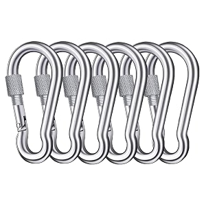 stainless steel spring snap hook carabinerhook swing connectorheavy duty multipurpose 2 pieces with lock