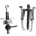 Premium Combo Bearing Puller Tools & 4 Inch Gear Puller 3 Legs Fan Puller 3 Legs Heavy Chrome Steel