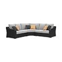 Signature Design by Ashley Beachcroft Casual UV Resistant 3-Piece Outdoor Sectional, Black &amp; Light Gray