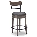 Signature Design by Ashley 1-Piece Swivel Counter Height Bar Stool, Gray