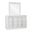 Signature Design by Ashley Chalanna 6-Drawer Dresser and Mirror, White