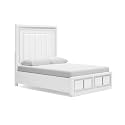 Signature Design by Ashley Chalanna Queen Upholstered Storage Bed, White