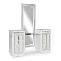 Signature Design by Ashley Chalanna Glam 6-Drawer Vanity with LED Mirror, White