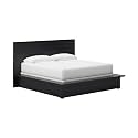 Signature Design by Ashley Londer Modern King Panel Bed with Wide Rails, Foundation or Box Spring Needed, Black