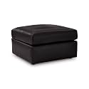 Signature Design by Ashley Oversized Accent Ottoman, Black Leather