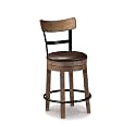 Signature Design by Ashley Pinnadel Counter Height Swivel Bar Stool, Brown