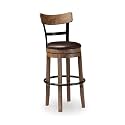 Signature Design by Ashley Pinnadel 30" Swivel Bar Height Barstool, Brown