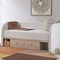 Signature Design by Ashley Full Upholstered Day Bed with Storage, Beige