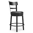 Signature Design by Ashley 1-Piece Counter Height Bar Stool, Black Swivel
