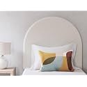 Signature Design by Ashley Twin Upholstered Headboard Only, Birkmore, Adjustable Height, Engineered Wood and Polyester Fabric, Ideal for Kids Bedrooms, White/Tan