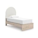 Signature Design by Ashley Birkmore Twin Upholstered Panel Bed Frame, Tan