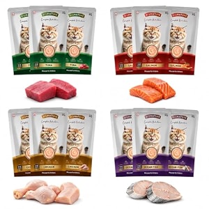 signature grain zero kitten wet mousse assorted flavours pack of 12 960g  salmon ocean fish tuna amp chicken  rich in protein  promotes hydration  easy to digest