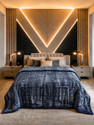 Signature Self Design Double Mink Blanket for