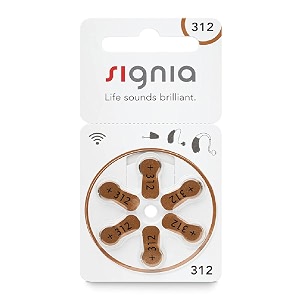 Signia Hearing Aid Battery 312- Pack of