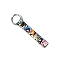 SIGNOOGLE Fabric 1 Pcs Animation Character Cartoon Lanyard Keychain Holder Compatible For All Bikes Car Key Holder Tag Kids Girls Multicolor (6 X 1 Inches)