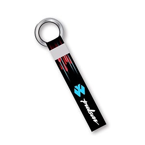 signoogle 1 pcs bajaj pulsar racing rider theme lanyard keychain holder compatible for all bikes car key holder key tag multicolored 6 x 1 inches