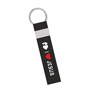 signoogle 1 pcs i love jesus lord god theme lanyard keychain holder compatible for all bikes car key holder tag multicolored 6 x 1 inches