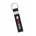 SIGNOOGLE 1 Pcs I Love Jesus Lord God Theme Lanyard keychain Holder Compatible For All Bikes Car Key Holder Tag Multicolored (6 x 1 Inches)