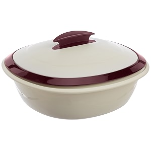 signoraware double wall bpa free plastic big casserole  double wall insulation  ideal for keeping veggies or biryani hot for hours  perfect for daily use amp dining table 18 ltr  maroon