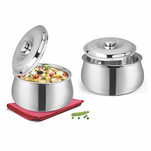 signora ware hot delight set belly shape insulated stainless steel casserole insulated thermal serving bowl elegant hot pot food warmercooler 1500ml1500ml set of 2 silver