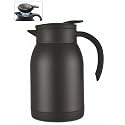 SignoraWare Hot Max Thermosteel Carafe 24 Hours Hot or Cold Tea/Coffee Pot, 800 ml,Set of 1, Black, Stainless Steel