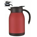 Signora Ware Hot Max Thermosteel Carafe 24 Hours Hot Or Cold Tea/Coffee Pot, 800 Ml,Set of 1, Red, Stainless Steel