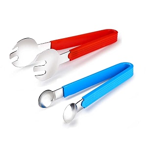 signoraware ice cube tong and bread tong set of 2 multicolour