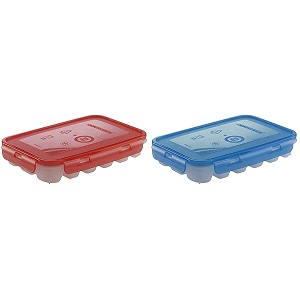 signoraware icy trey plastic lock n lock 18 cubes set of 2 multicolour
